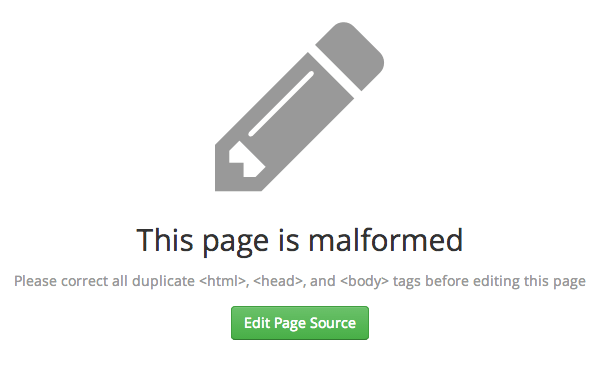 Tutorials How to fix a malformed page · Surreal CMS
